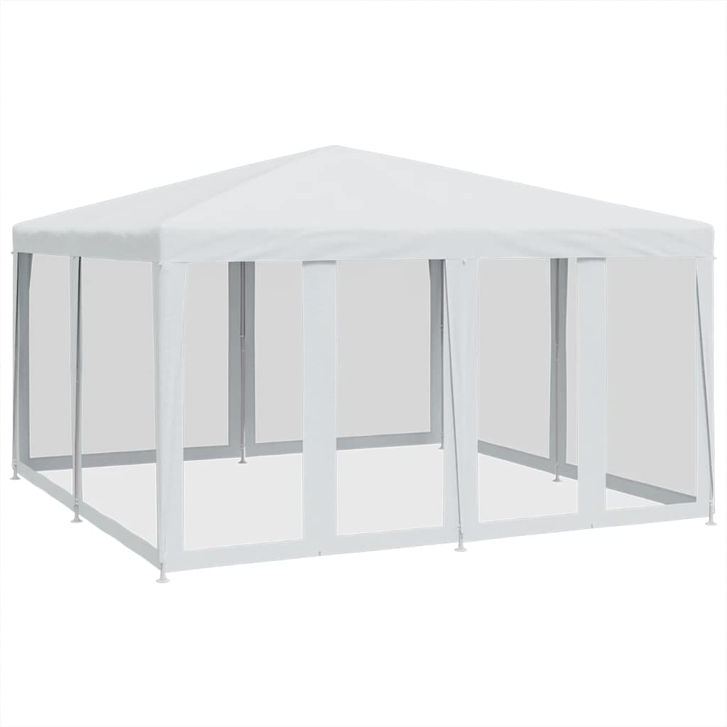 Vidaxl partytent met 8 mesh zijwanden 4x4m hdpe wit