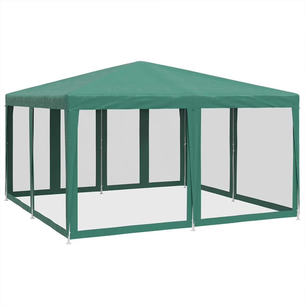 Vidaxl partytent met 8 mesh zijwanden 4x4m hdpe groen