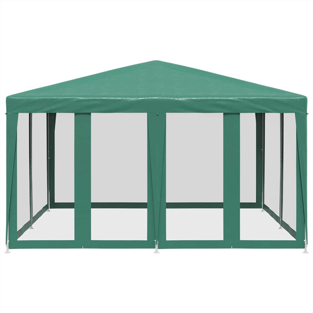 Vidaxl partytent met 8 mesh zijwanden 4x4m hdpe groen