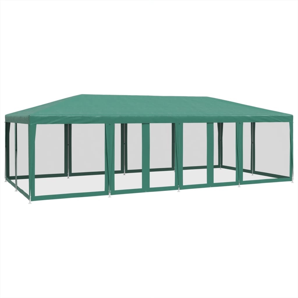 Vidaxl partytent met 12 gaas zijwanden 8x4m hdpe groen