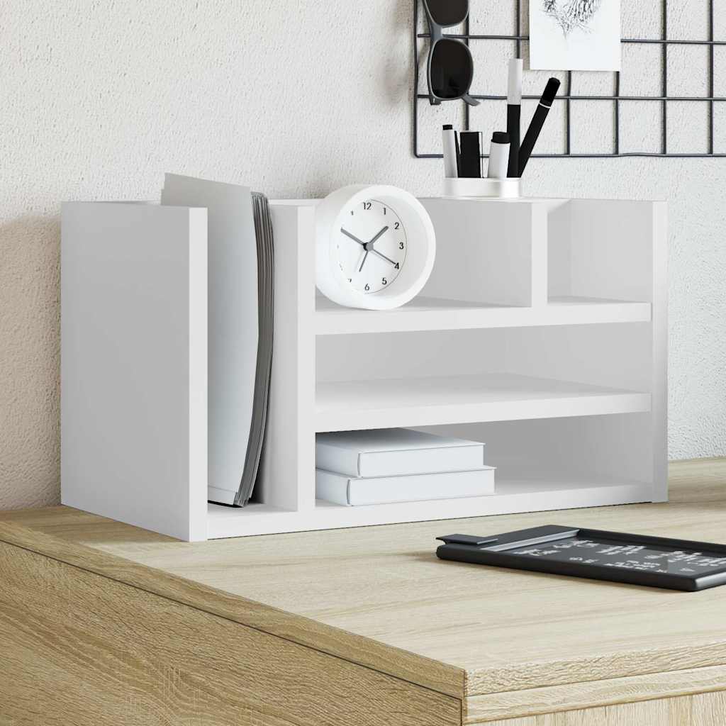 Vidaxl bureau-organizer 44,5x24x25 cm bewerkt hout wit