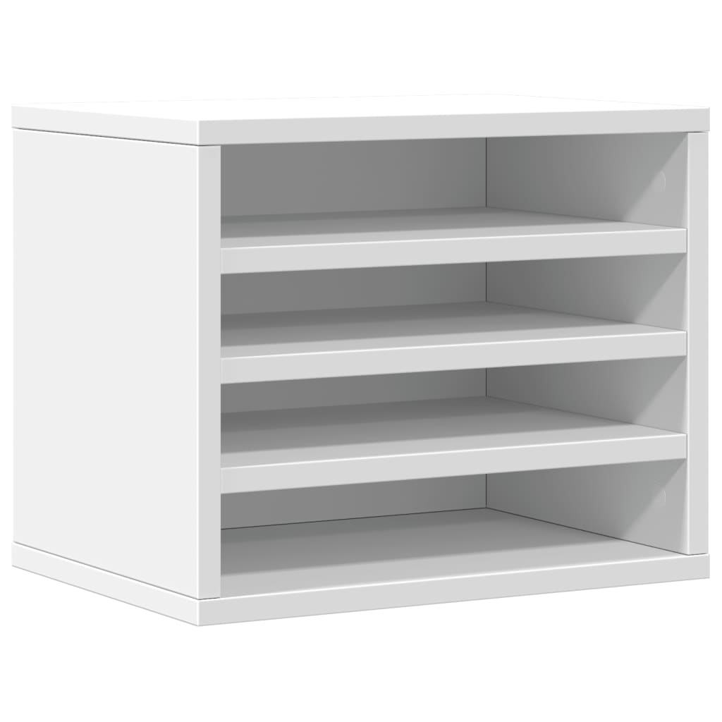Vidaxl bureau-organizer 36x26x29,5 cm bewerkt hout wit