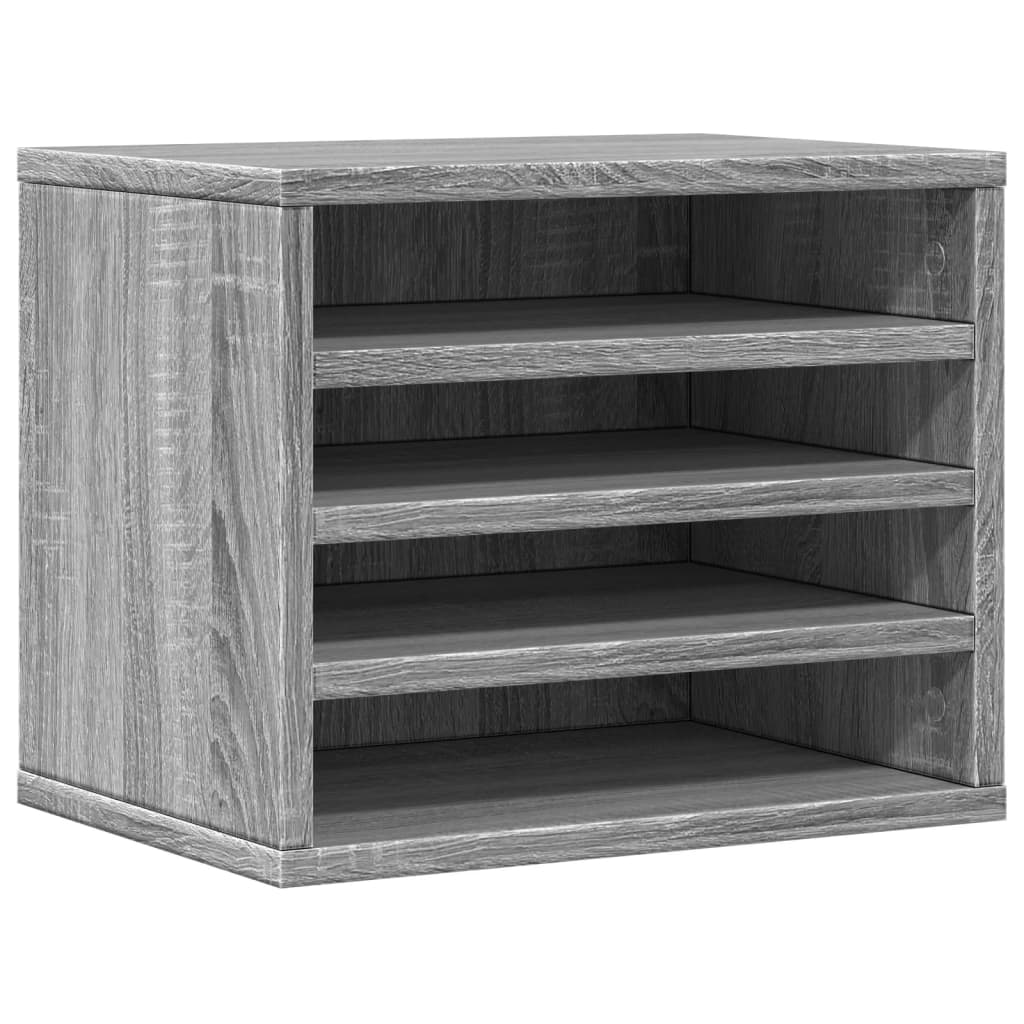 Vidaxl bureau-organizer 36x26x29,5 cm bewerkt hout grijs sonoma eiken