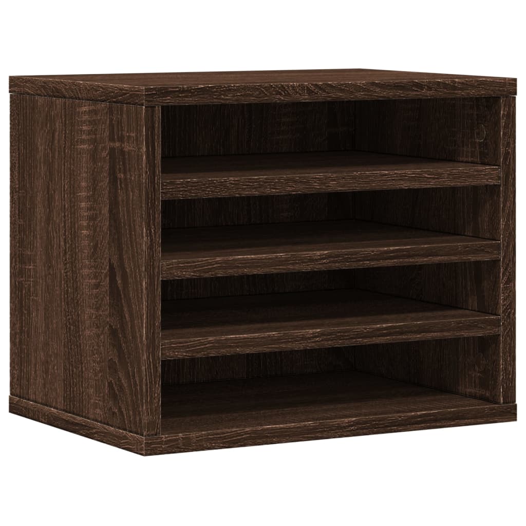 Vidaxl bureau-organizer 36x26x29,5 cm bewerkt hout bruin eikenkleurig