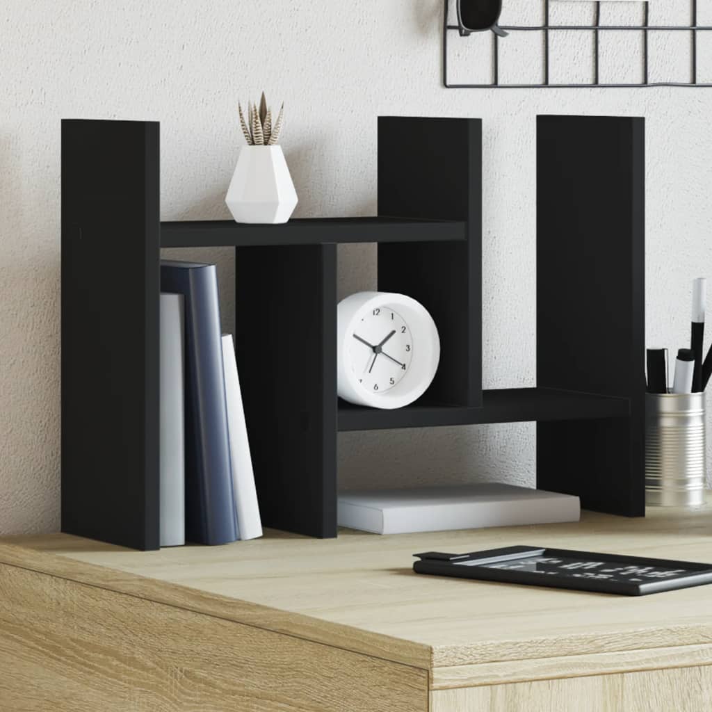 Vidaxl bureau-organizer 34,5x15,5x35,5 cm bewerkt hout zwart