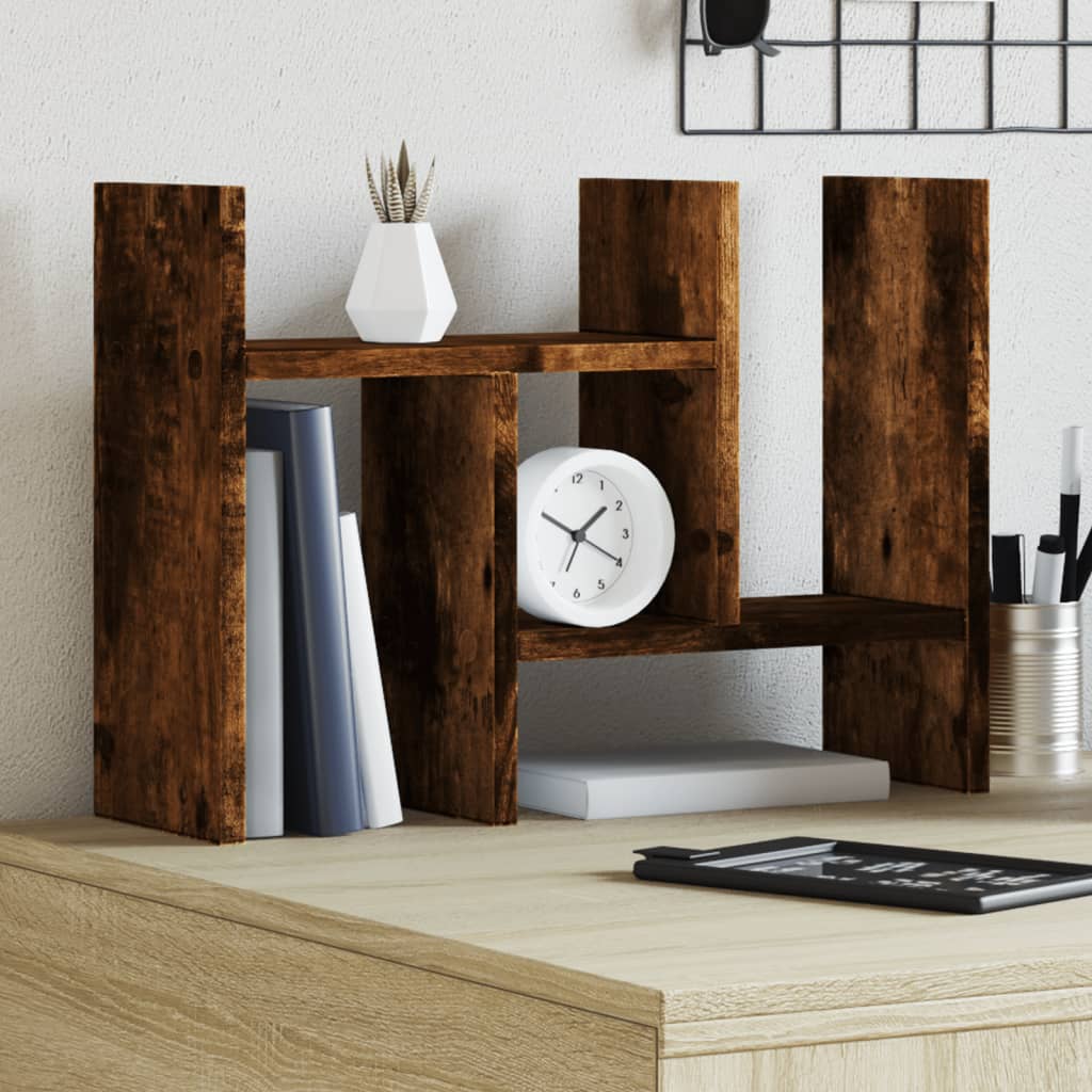 Vidaxl bureau-organizer 34,5x15,5x35,5 cm hout gerookt eikenkleurig