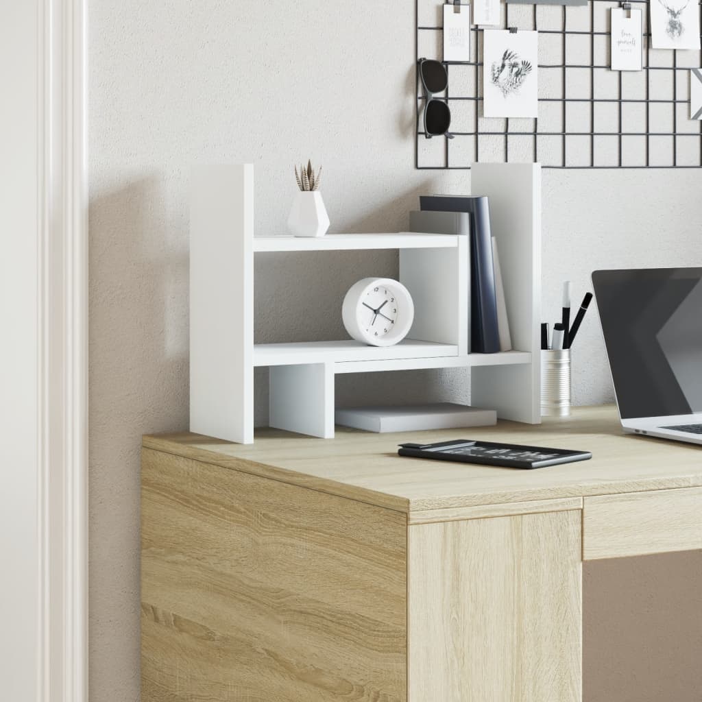 Vidaxl bureau-organizer 38,5x17x39 cm bewerkt hout wit