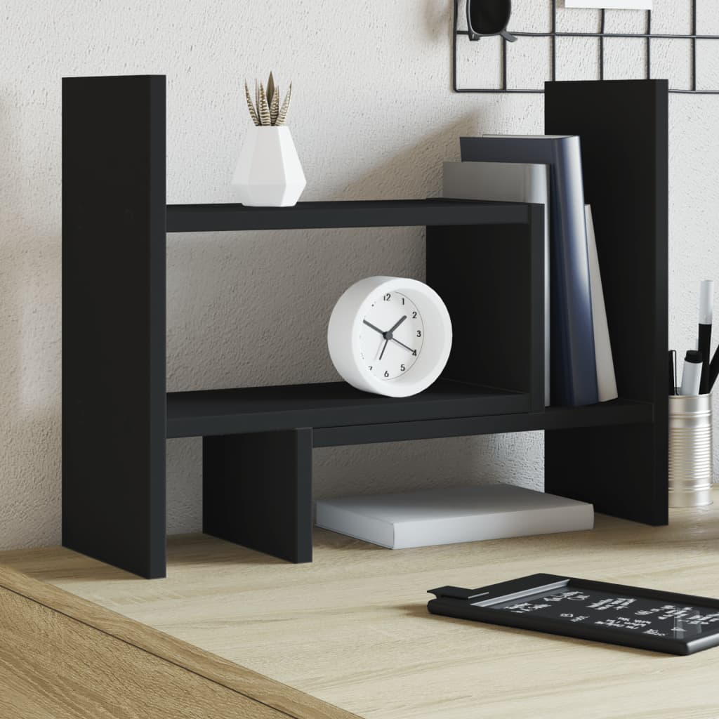 Vidaxl bureau-organizer 38,5x17x39 cm bewerkt hout zwart