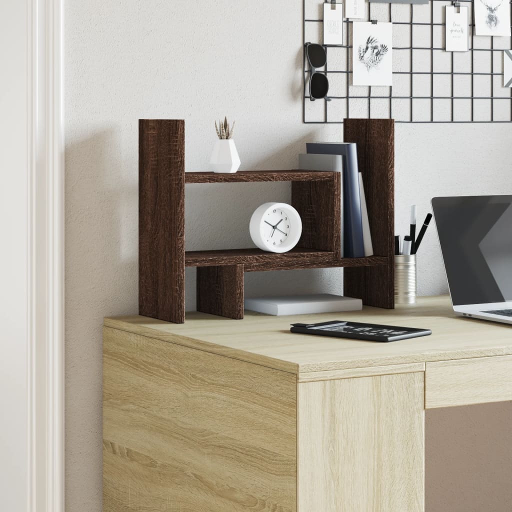 Vidaxl bureau-organizer 38,5x17x39 cm bewerkt hout bruin eikenkleur