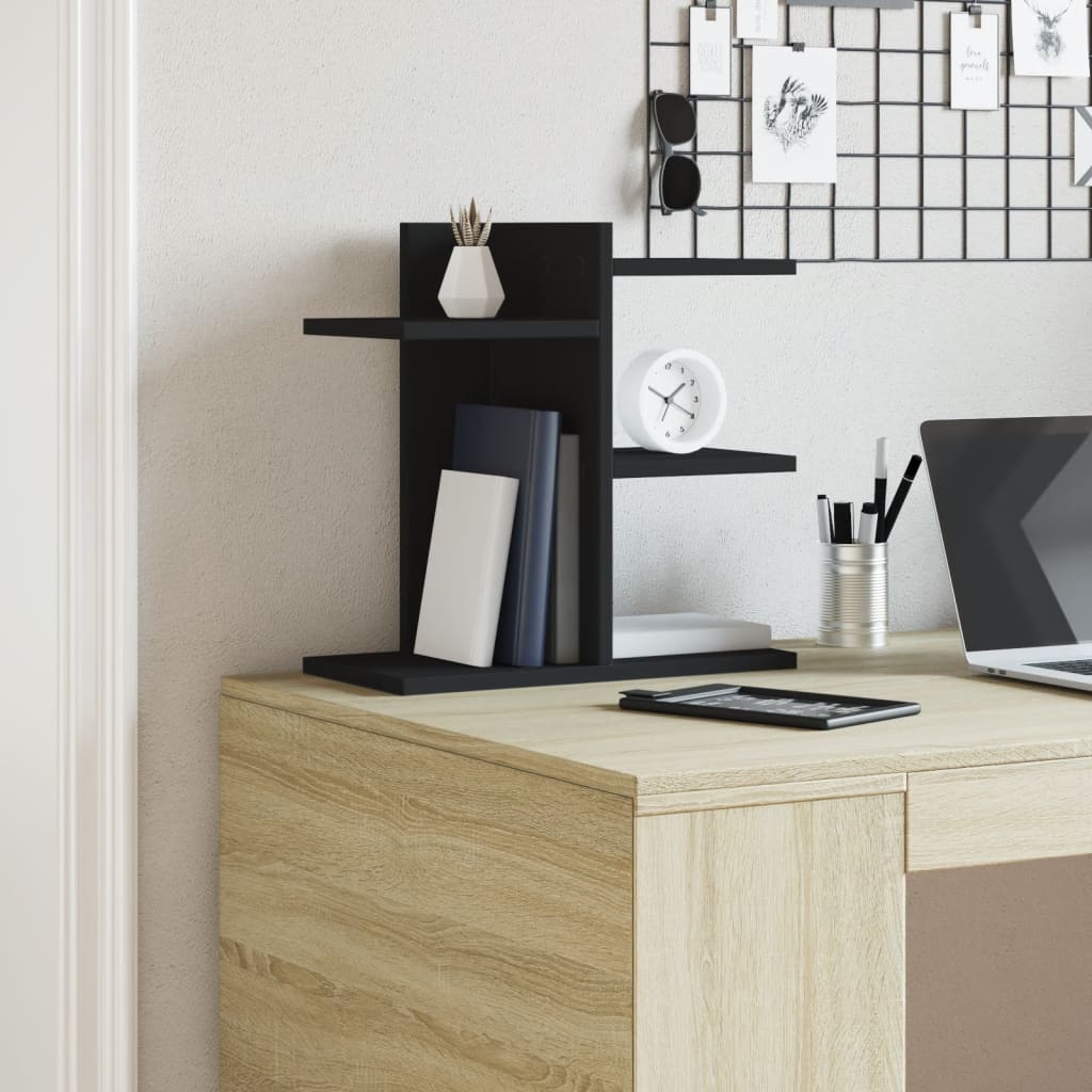 Vidaxl bureau-organizer 42x21,5x42 cm bewerkt hout zwart