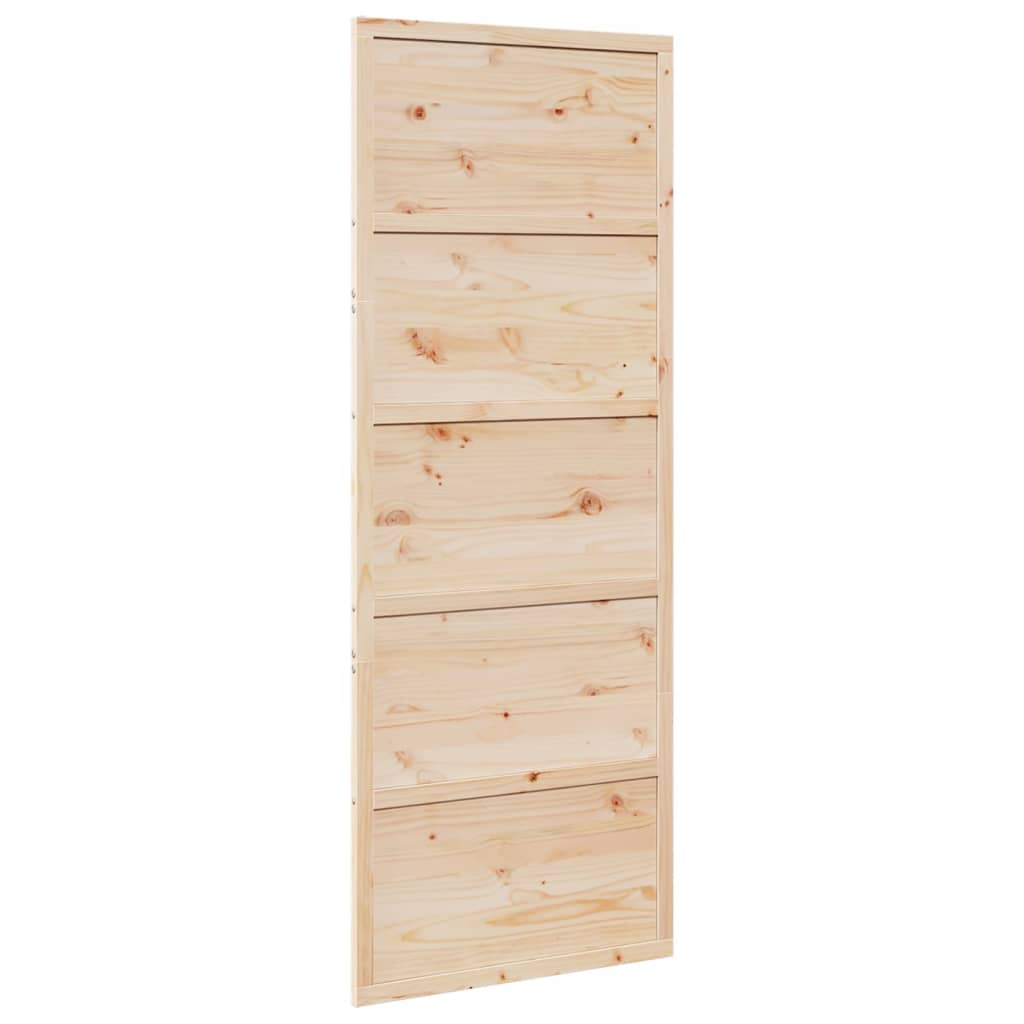 Vidaxl schuifdeur 80x208 cm massief groenhout