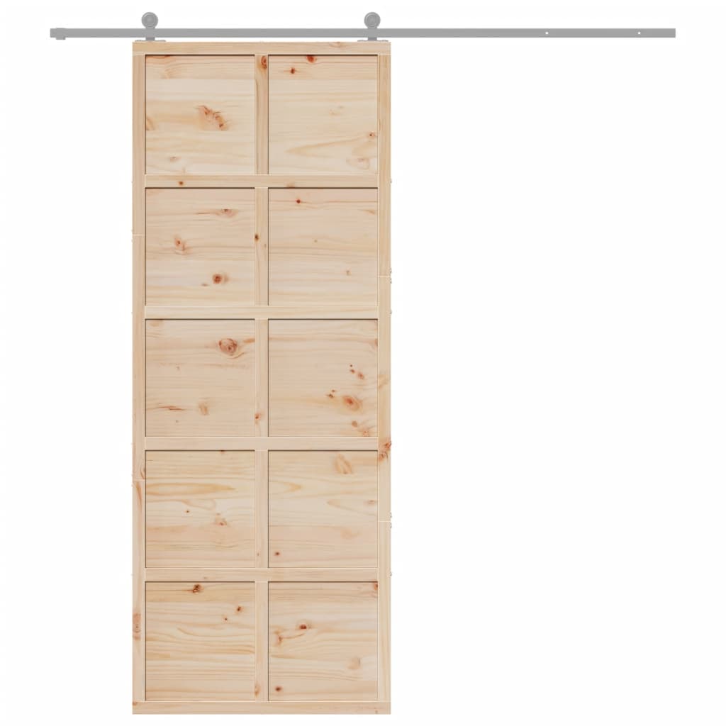 Vidaxl schuifdeur 80x208 cm massief groenhout