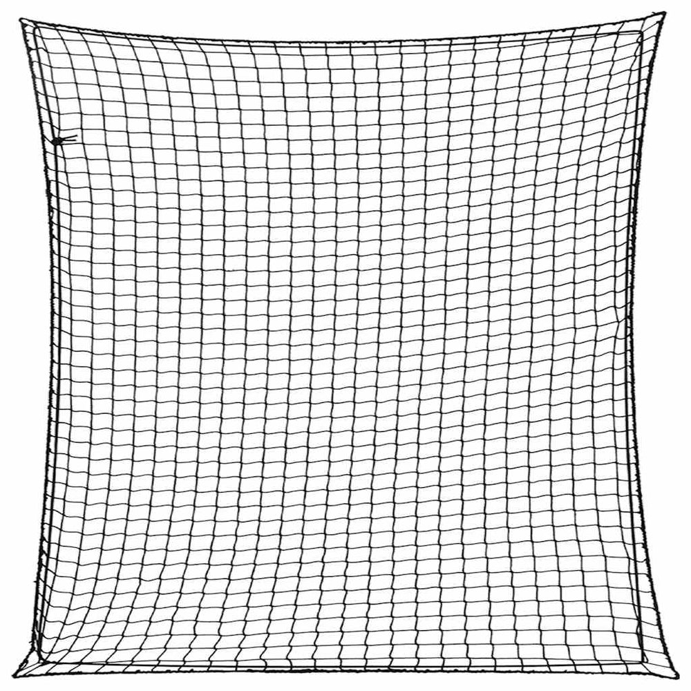 Vidaxl aanhangwagennet elastisch touw 3x3 m polypropeen zwart