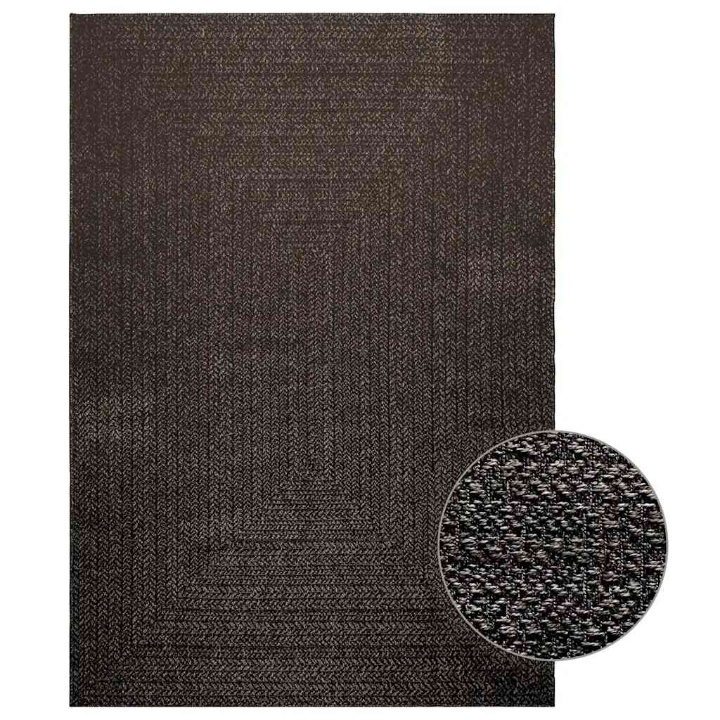 Vidaxl vloerkleed zizur binnen en buiten 160x230cm jute look antraciet