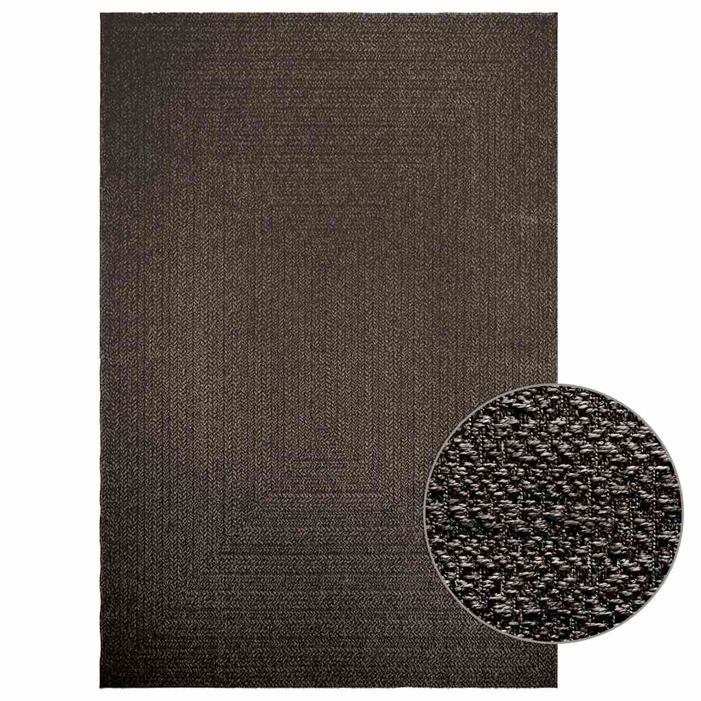Vidaxl vloerkleed zizur binnen en buiten 200x290cm jute look antraciet