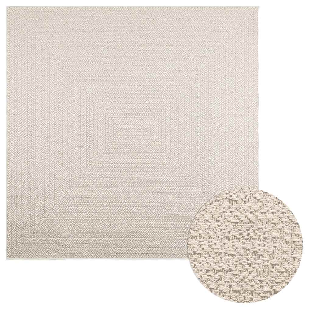 VidaXL Vloerkleed ZIZUR kamer binnen en buiten 200x200 cm jutelook
