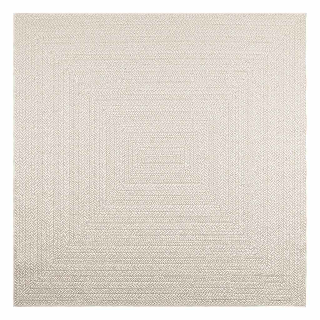VidaXL Vloerkleed ZIZUR kamer binnen en buiten 200x200 cm jutelook