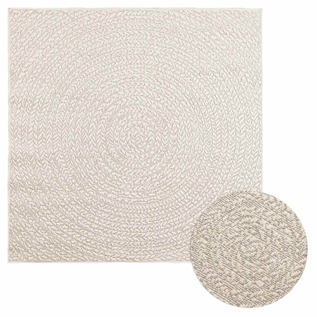 Vidaxl vloerkleed zizur kamer binnen en buiten 120x120 cm jute look