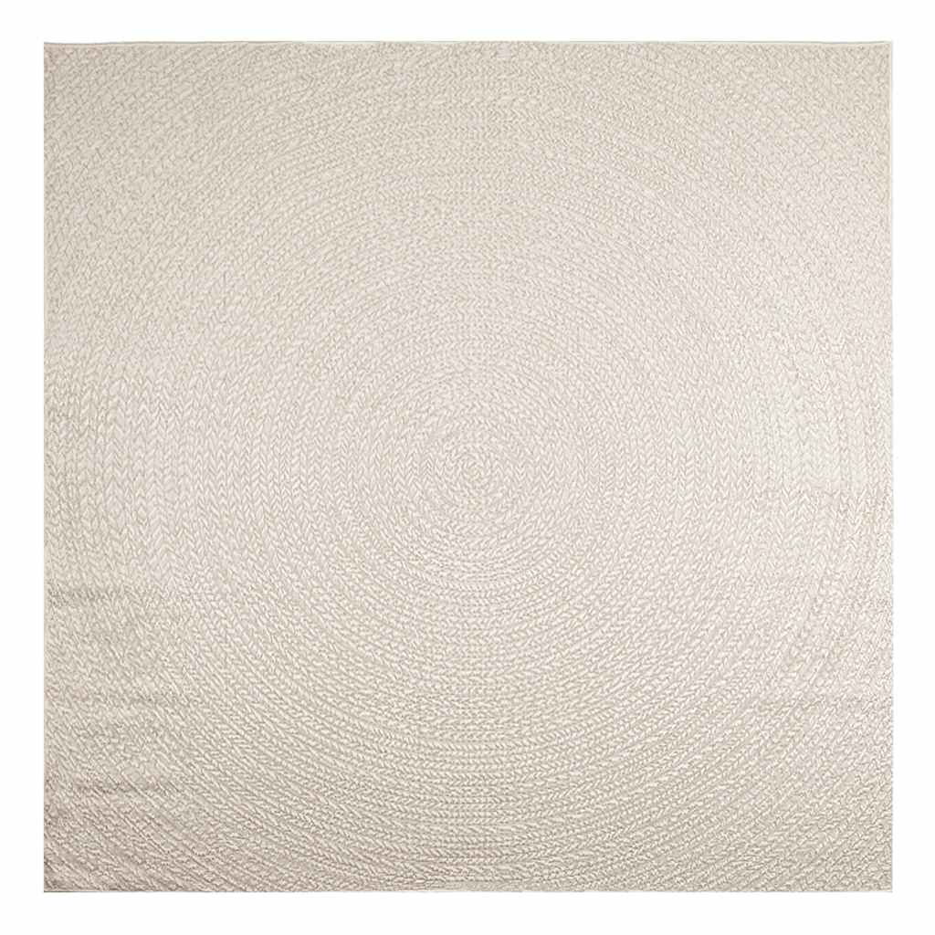 VidaXL Vloerkleed ZIZUR room binnen en buiten 240x240 cm jute look