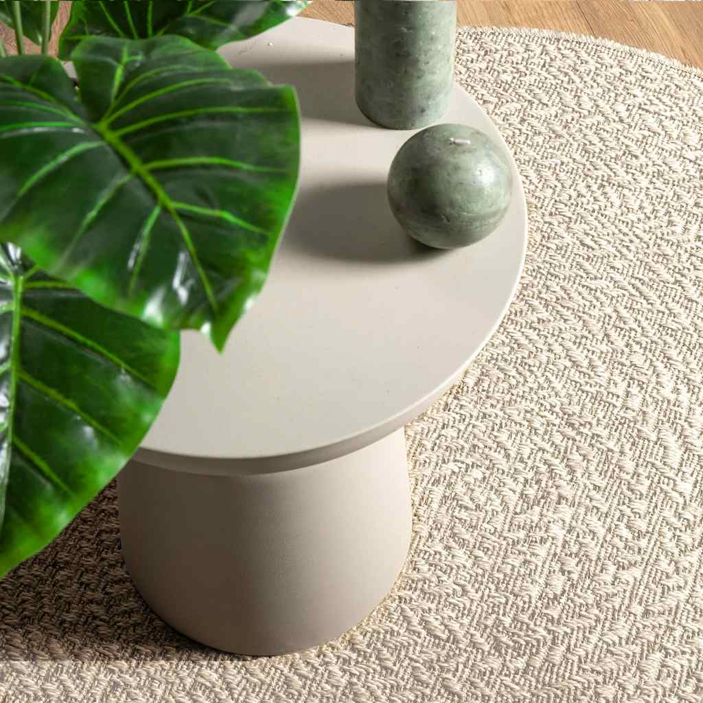 VidaXL Vloerkleed ZIZUR kamer binnen en buiten Ø 200 cm jutelook