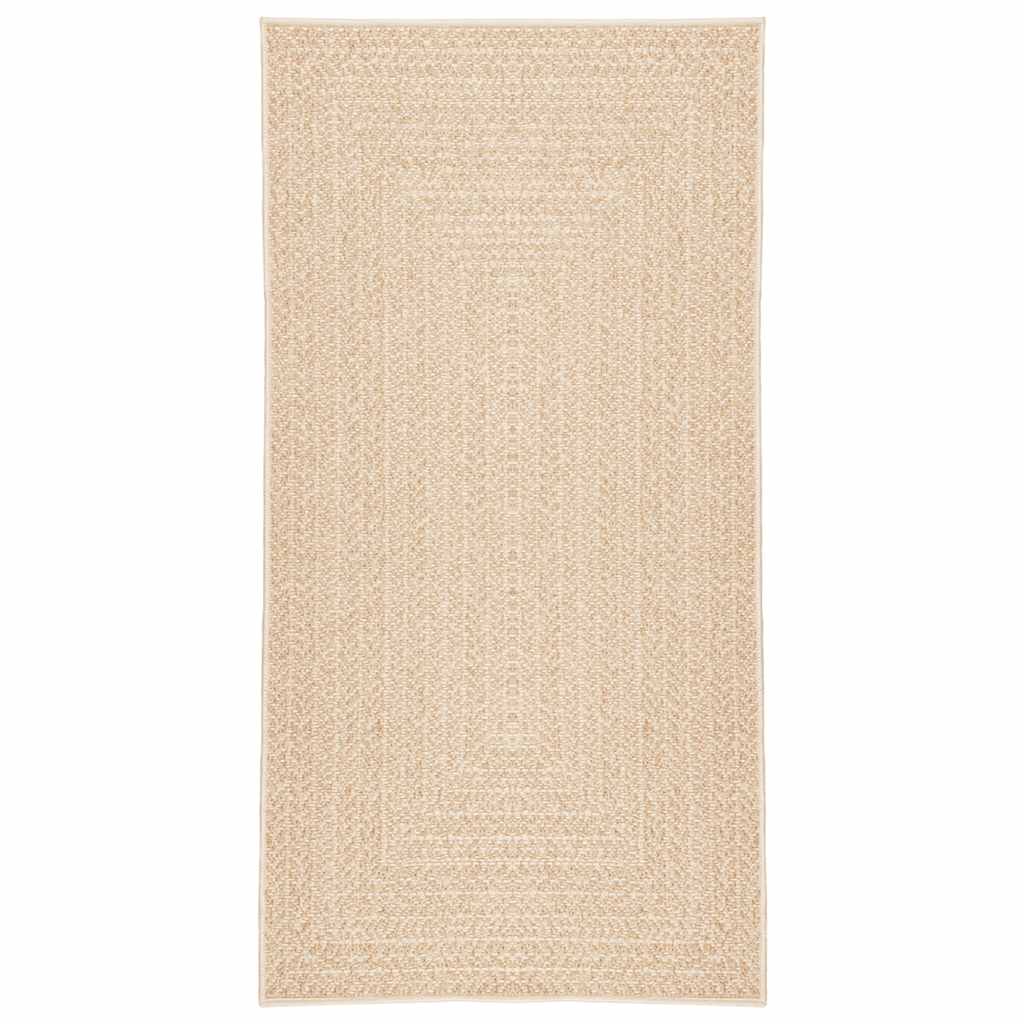Vidaxl vloerkleed zizur beige binnen en buiten 80x150 cm jute look