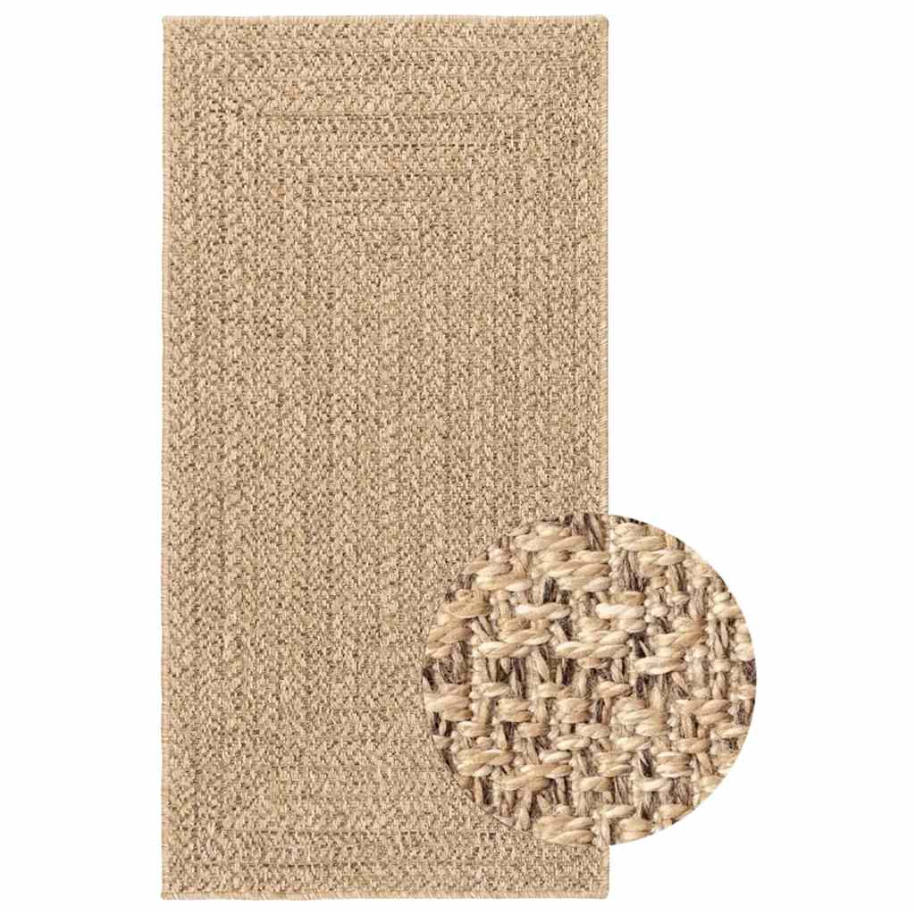 VidaXL Vloerkleed ZIZUR beige binnen en buiten 80x250 cm jutelook