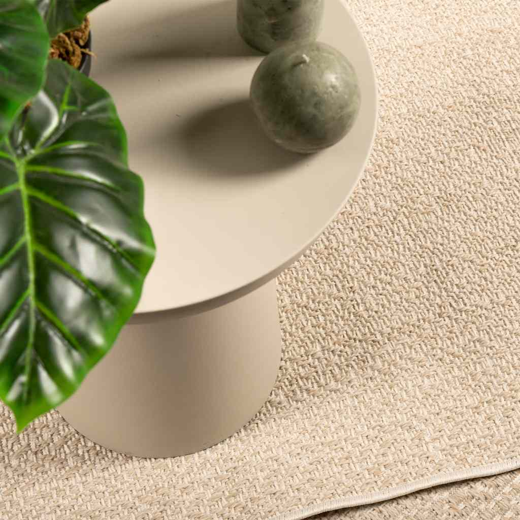 Vidaxl vloerkleed zizur beige binnen en buiten 140x200 cm jute look