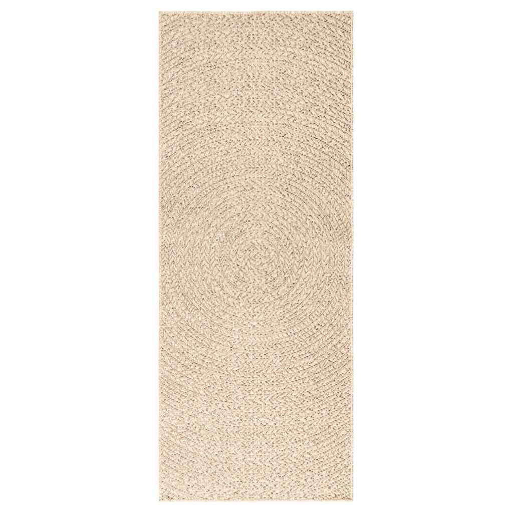 Vidaxl vloerkleed zizur beige binnen en buiten 80x200 cm jute look