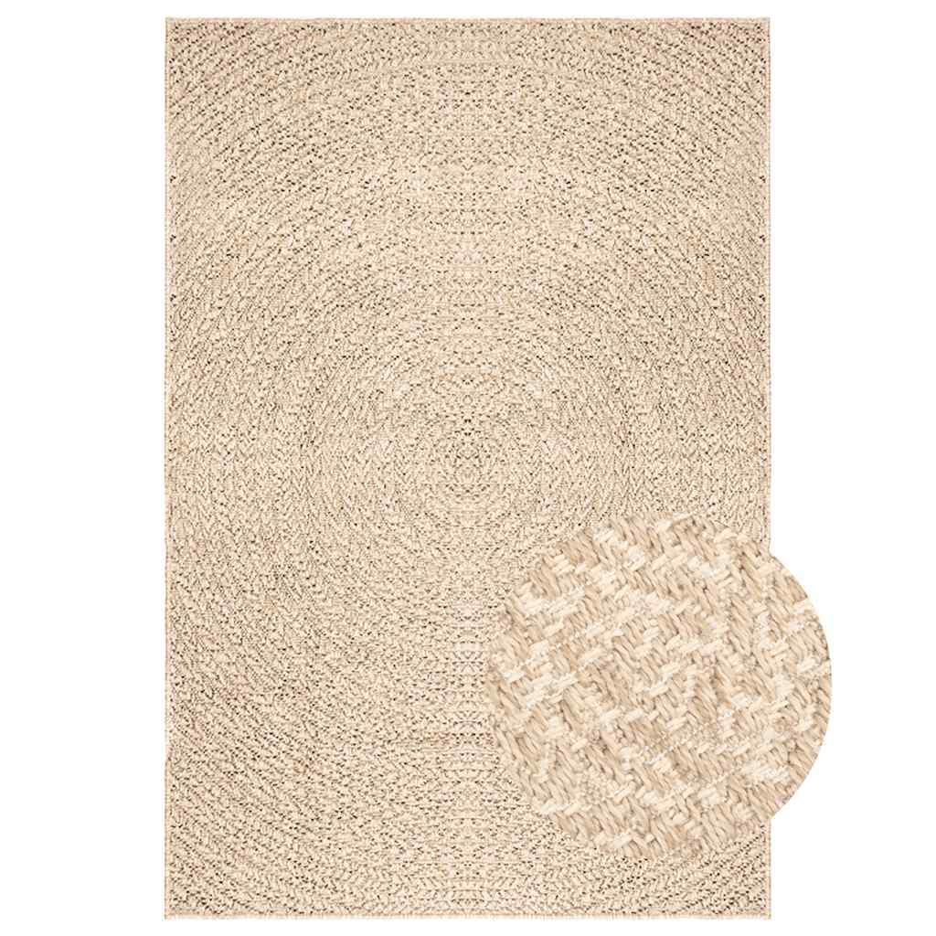Vidaxl vloerkleed zizur beige binnen en buiten 240x340 cm jute look