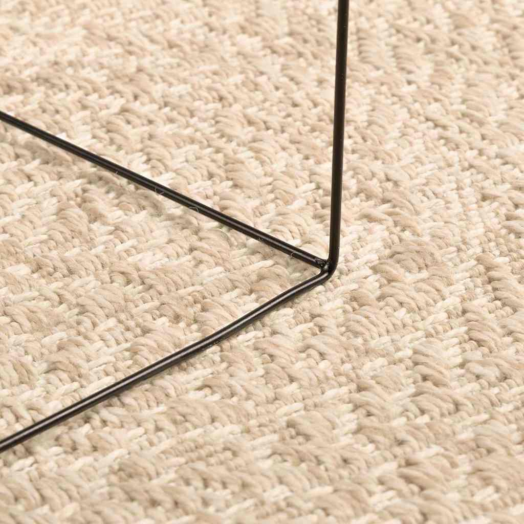 Vidaxl vloerkleed zizur beige binnen en buiten ø 120 cm jute look