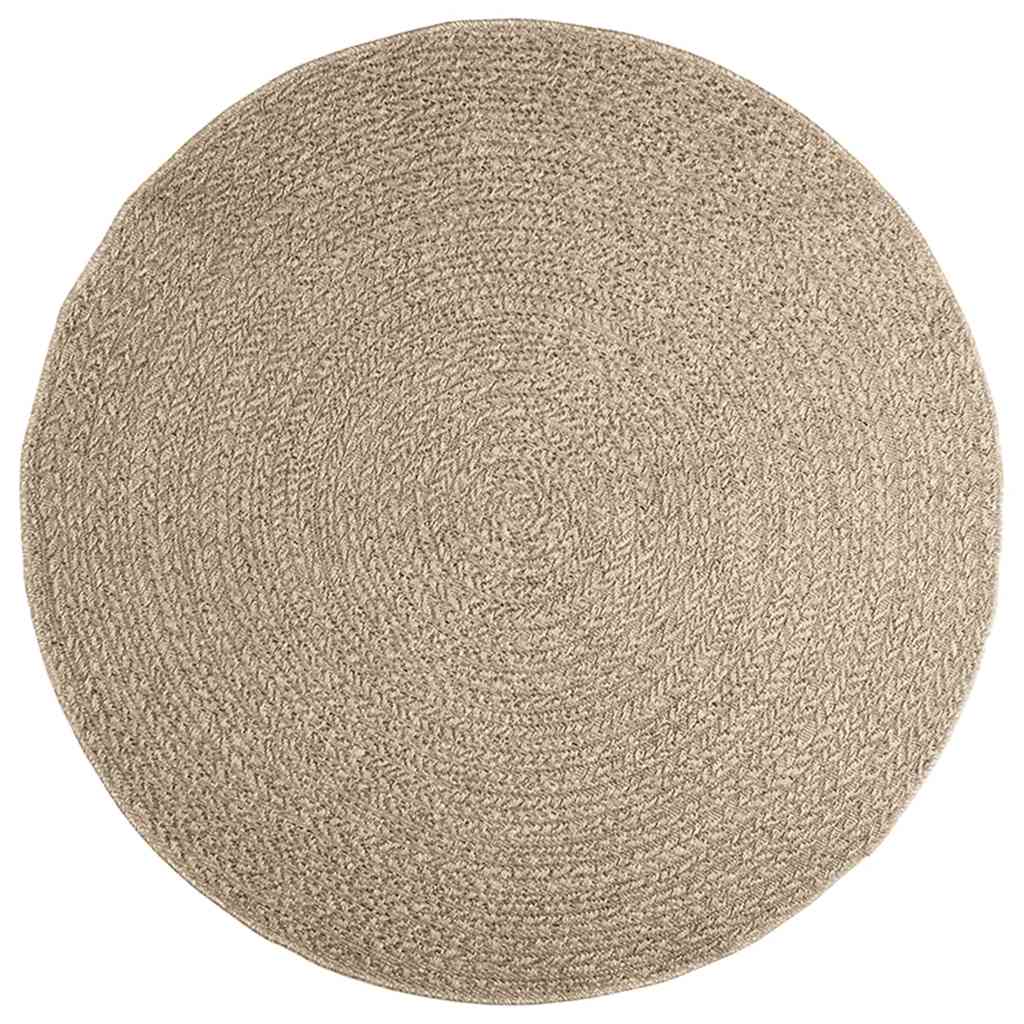 Vidaxl vloerkleed zizur beige binnen en buiten ø 160 cm jutelook