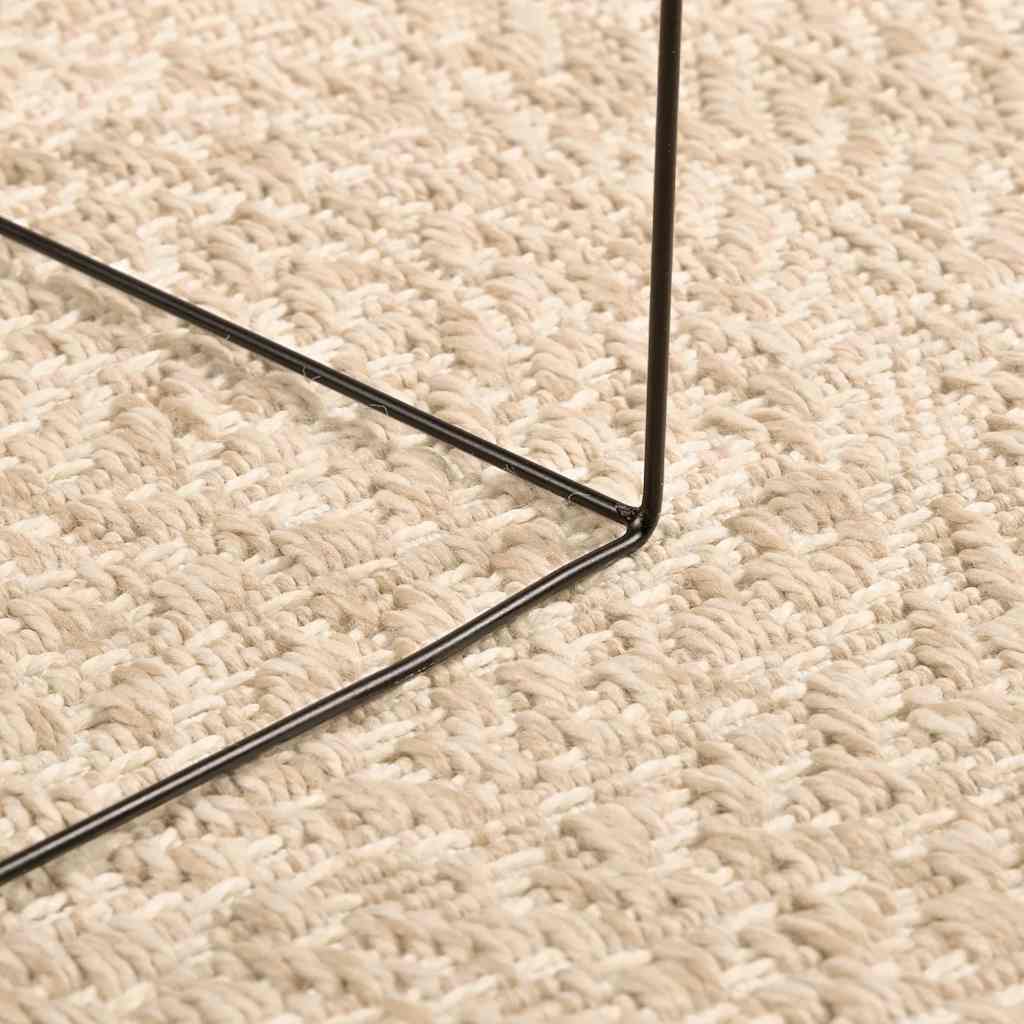 Vidaxl vloerkleed zizur beige binnen en buiten ø 160 cm jute look