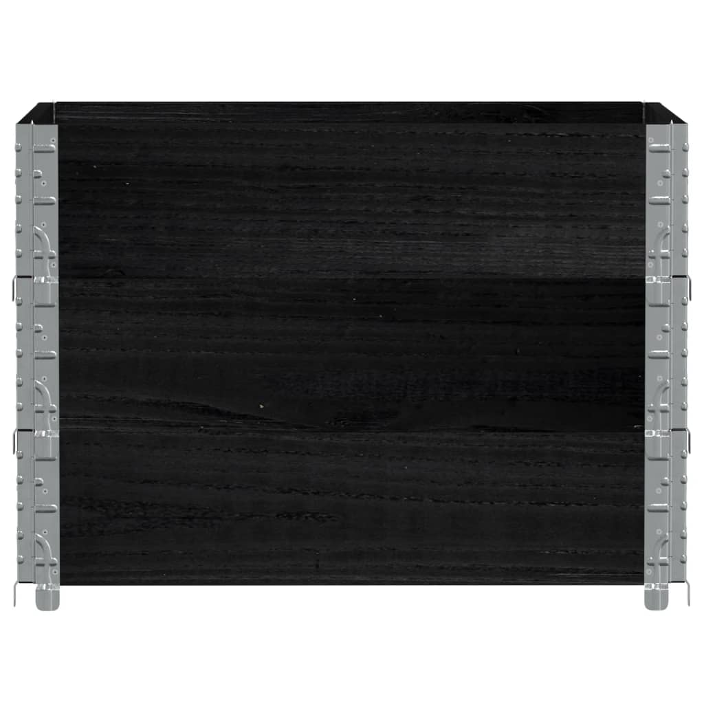 VidaXL Palletopzetranden 3 st 80x60 cm massief groenenhout zwart
