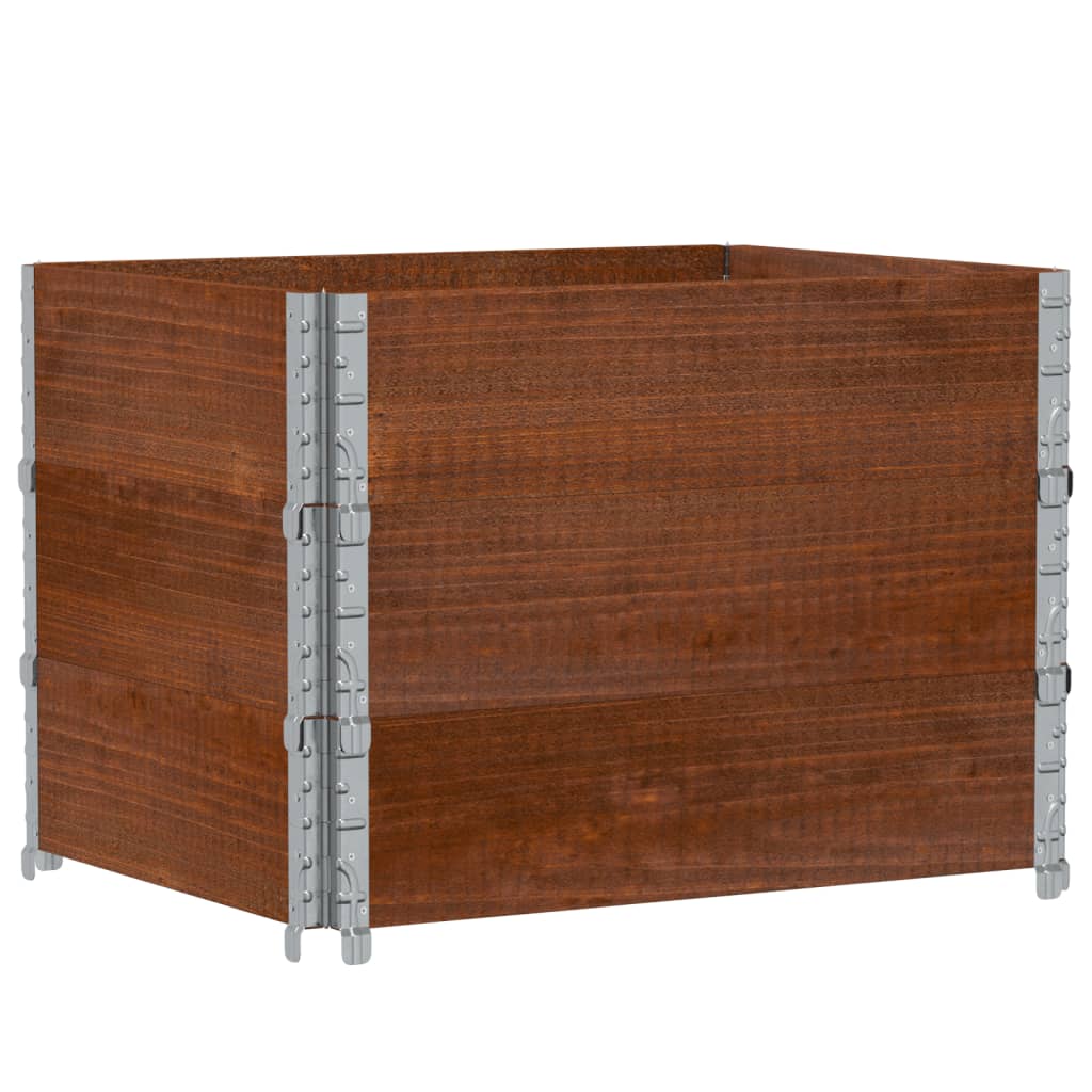 VidaXL Palletopzetranden 3 st 80x60 cm massief groenhout bruin