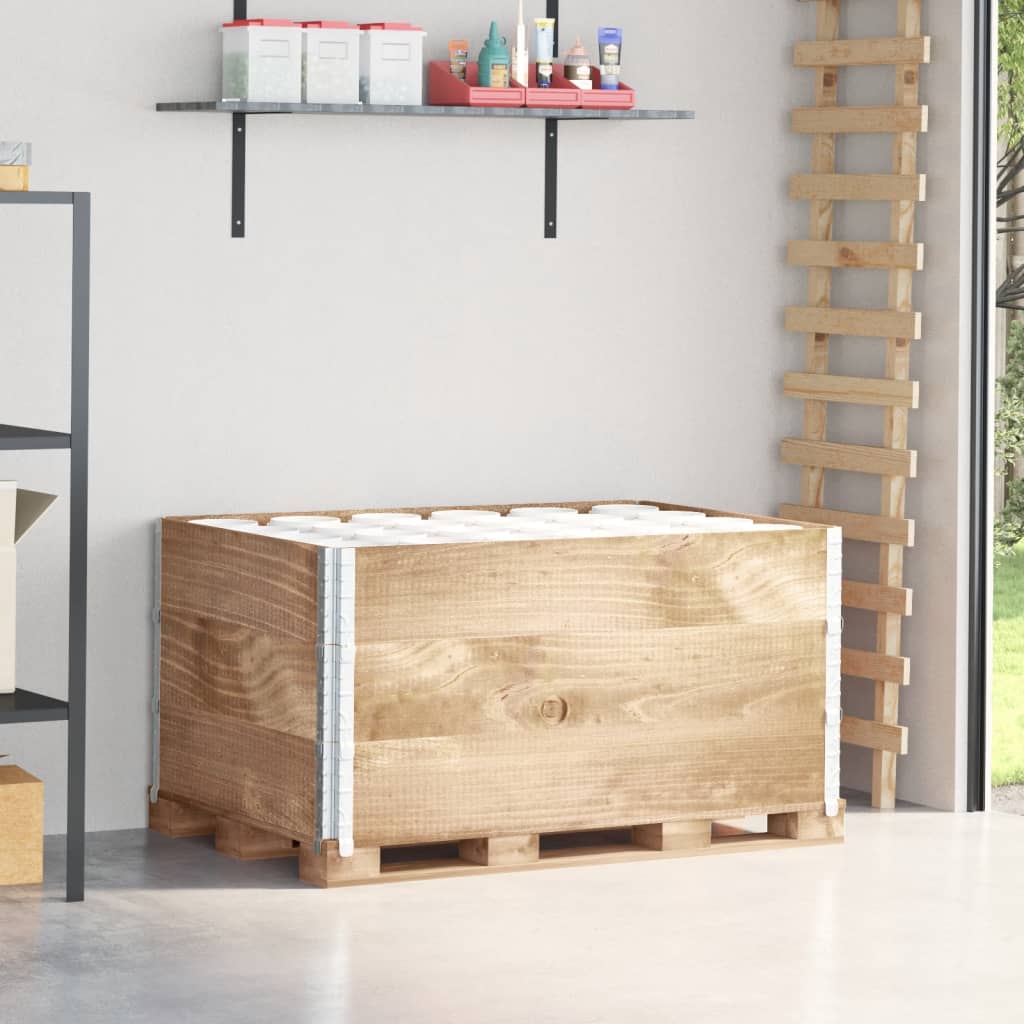 VidaXL Palletopzetranden 3 st 120x80 cm massief groenhout