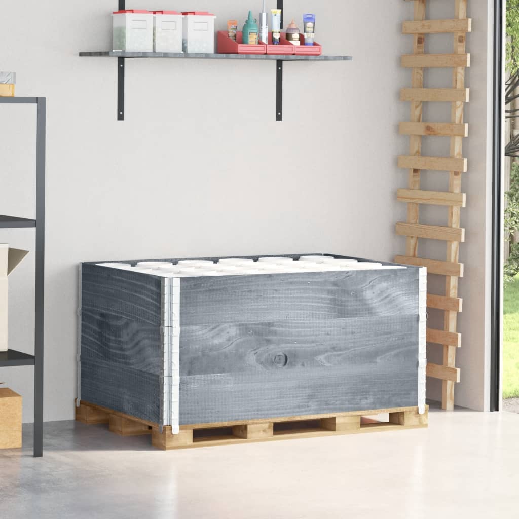 VidaXL Palletopzetranden 3 st 120x80 cm massief groenenhout grijs