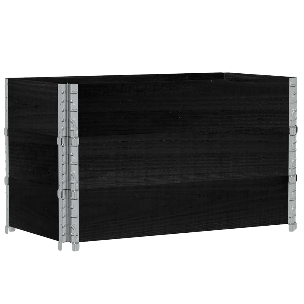 VidaXL Palletopzetranden 3 st 100x50 cm massief groenenhout zwart