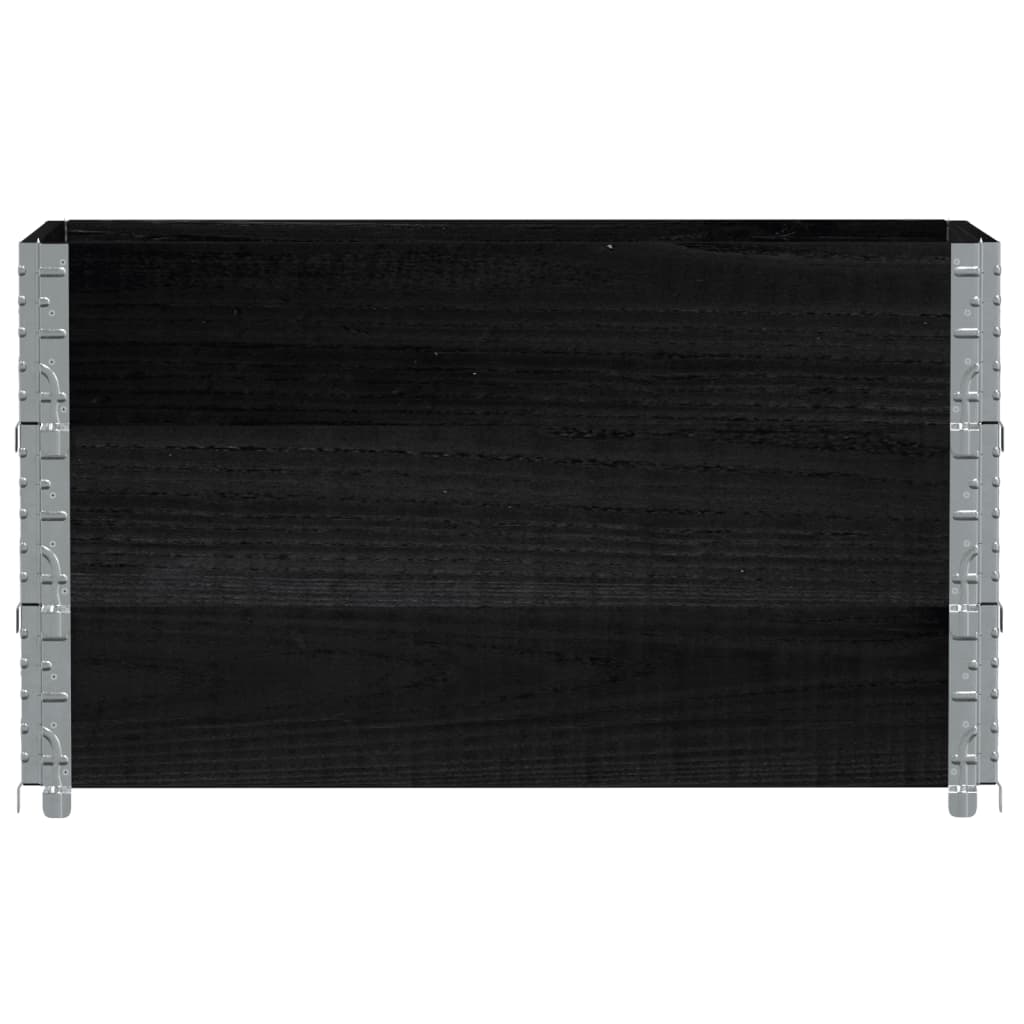 VidaXL Palletopzetranden 3 st 100x50 cm massief groenenhout zwart