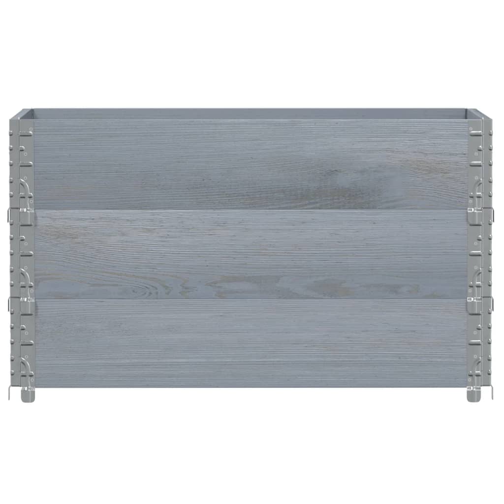 VidaXL Palletopzetranden 3 st 100x50 cm massief groenenhout grijs