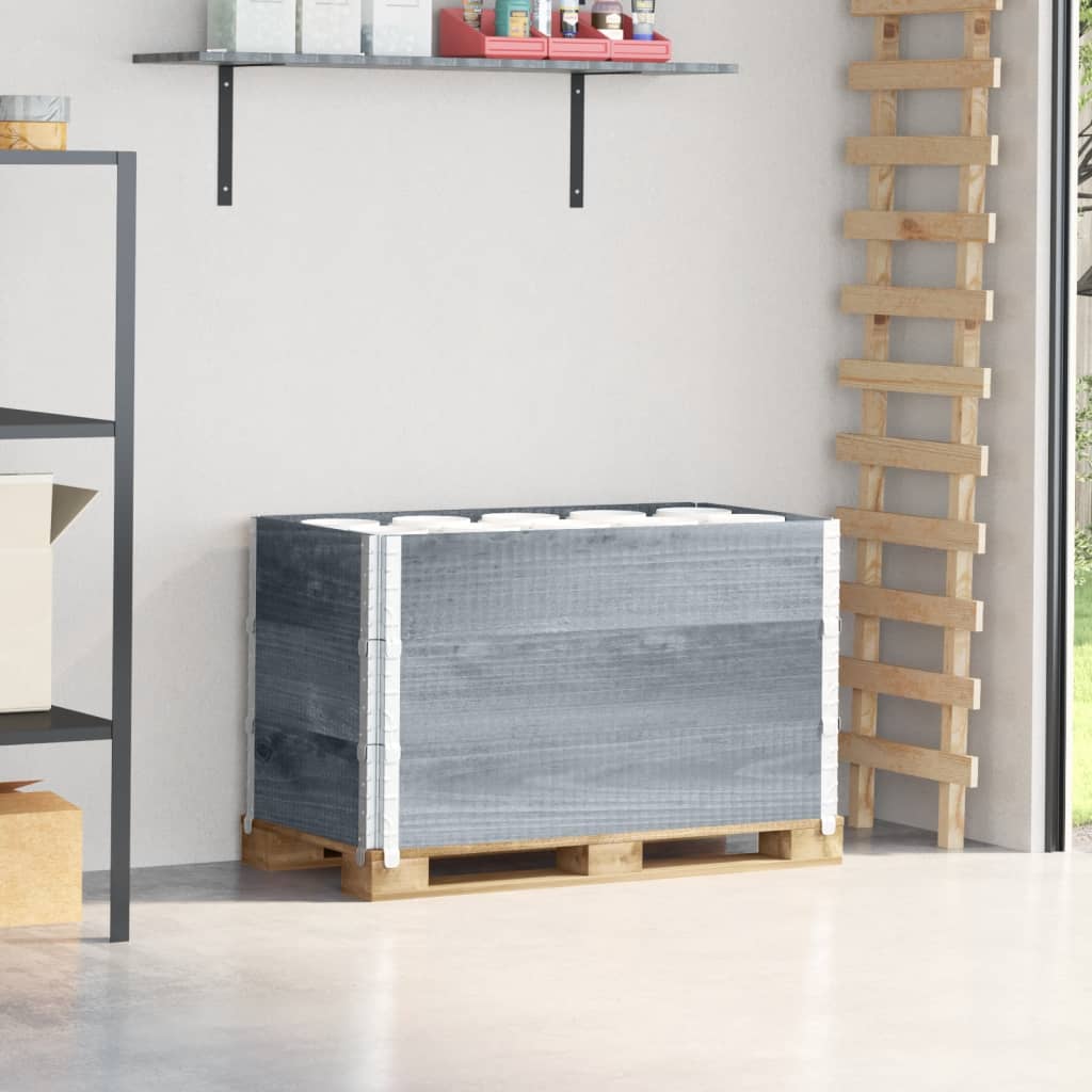 VidaXL Palletopzetranden 3 st 100x50 cm massief groenenhout grijs