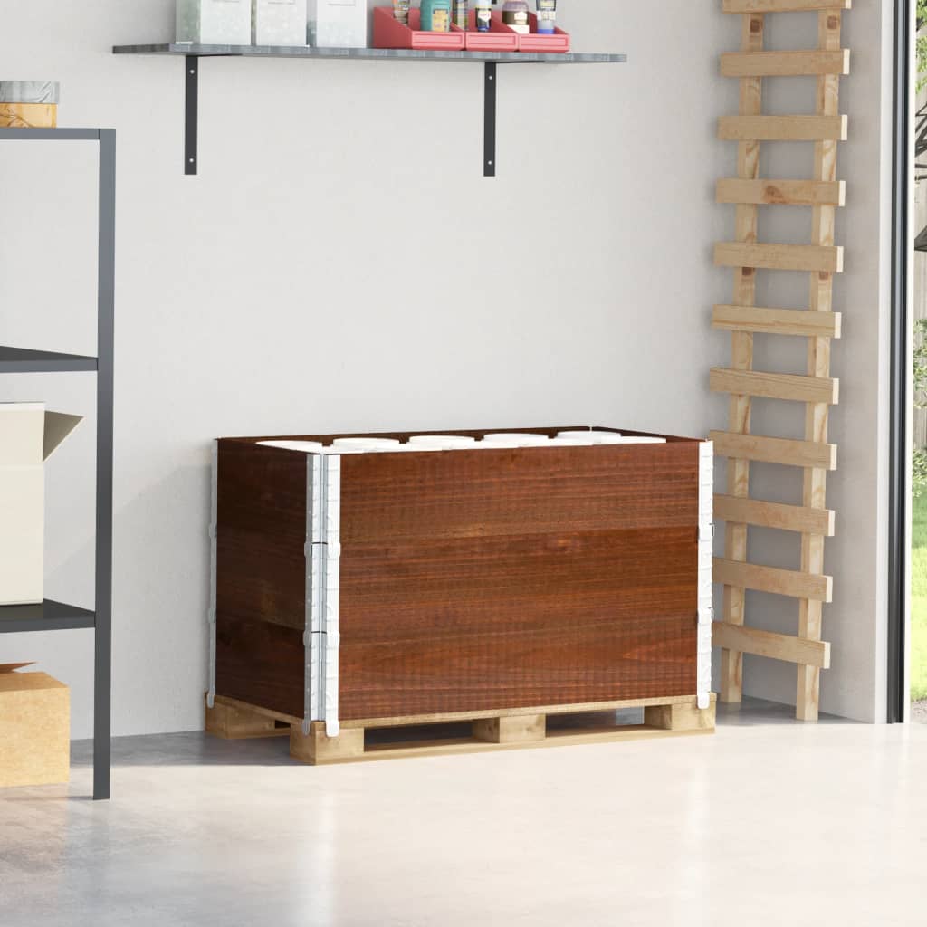 VidaXL Palletopzetranden 3 st 100x50 cm massief groenhout bruin