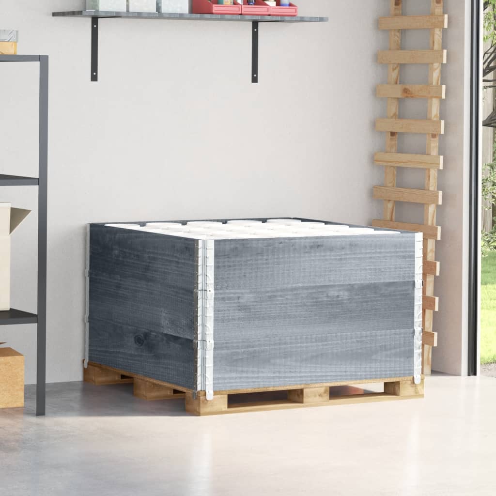 VidaXL Palletopzetranden 3 st 100x100 cm massief groenenhout grijs