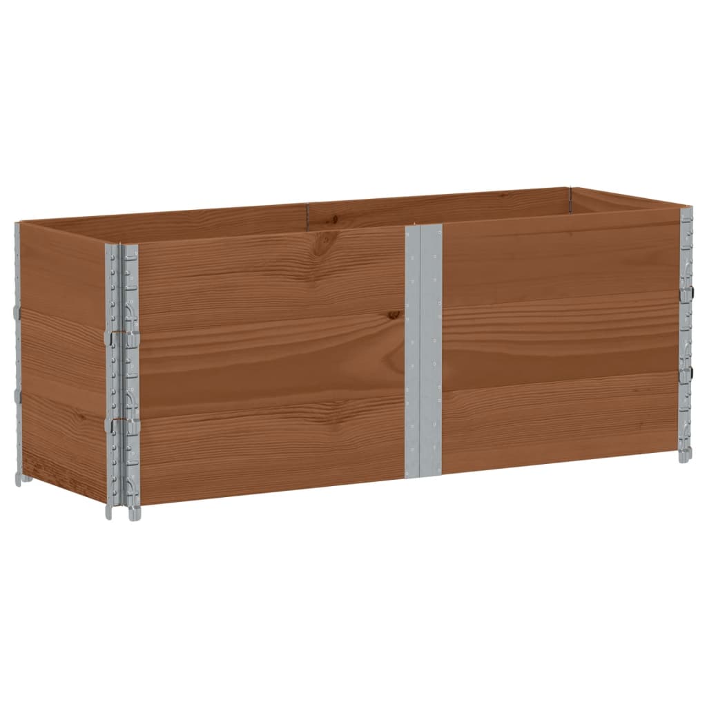 VidaXL Palletopzetranden 3 st 150x50 cm massief groenhout bruin