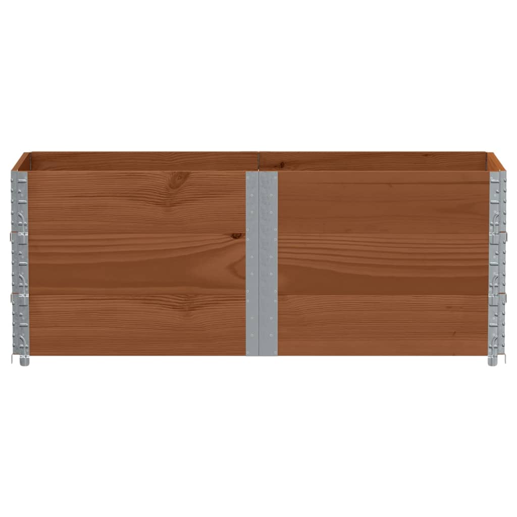 VidaXL Palletopzetranden 3 st 150x50 cm massief groenhout bruin
