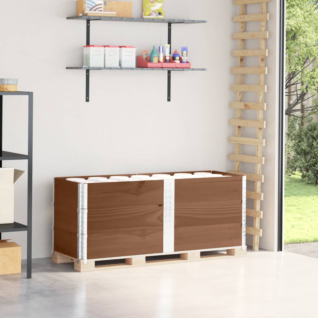 VidaXL Palletopzetranden 3 st 150x50 cm massief groenhout bruin