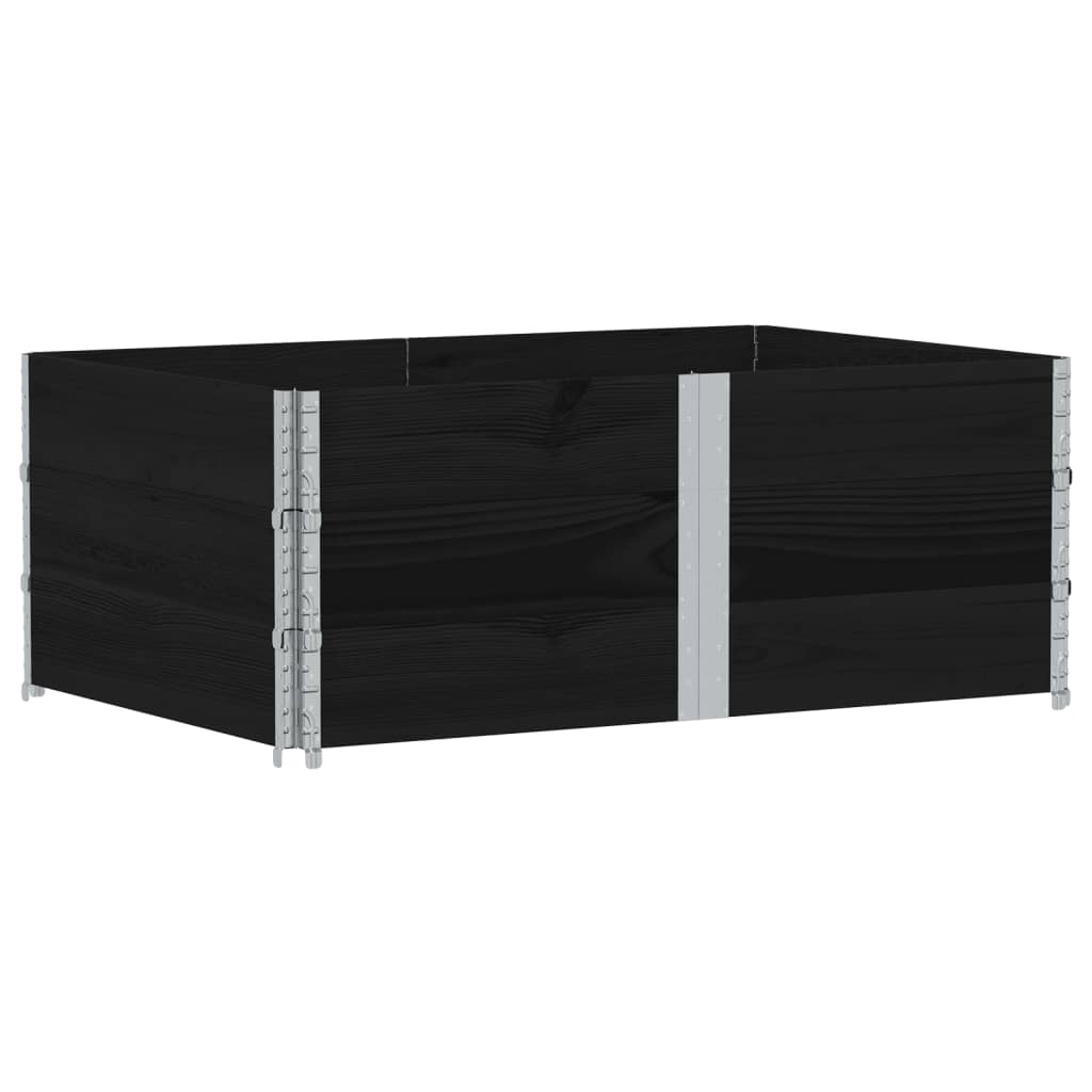 VidaXL Palletopzetranden 3 st 150x100 cm massief groenenhout zwart