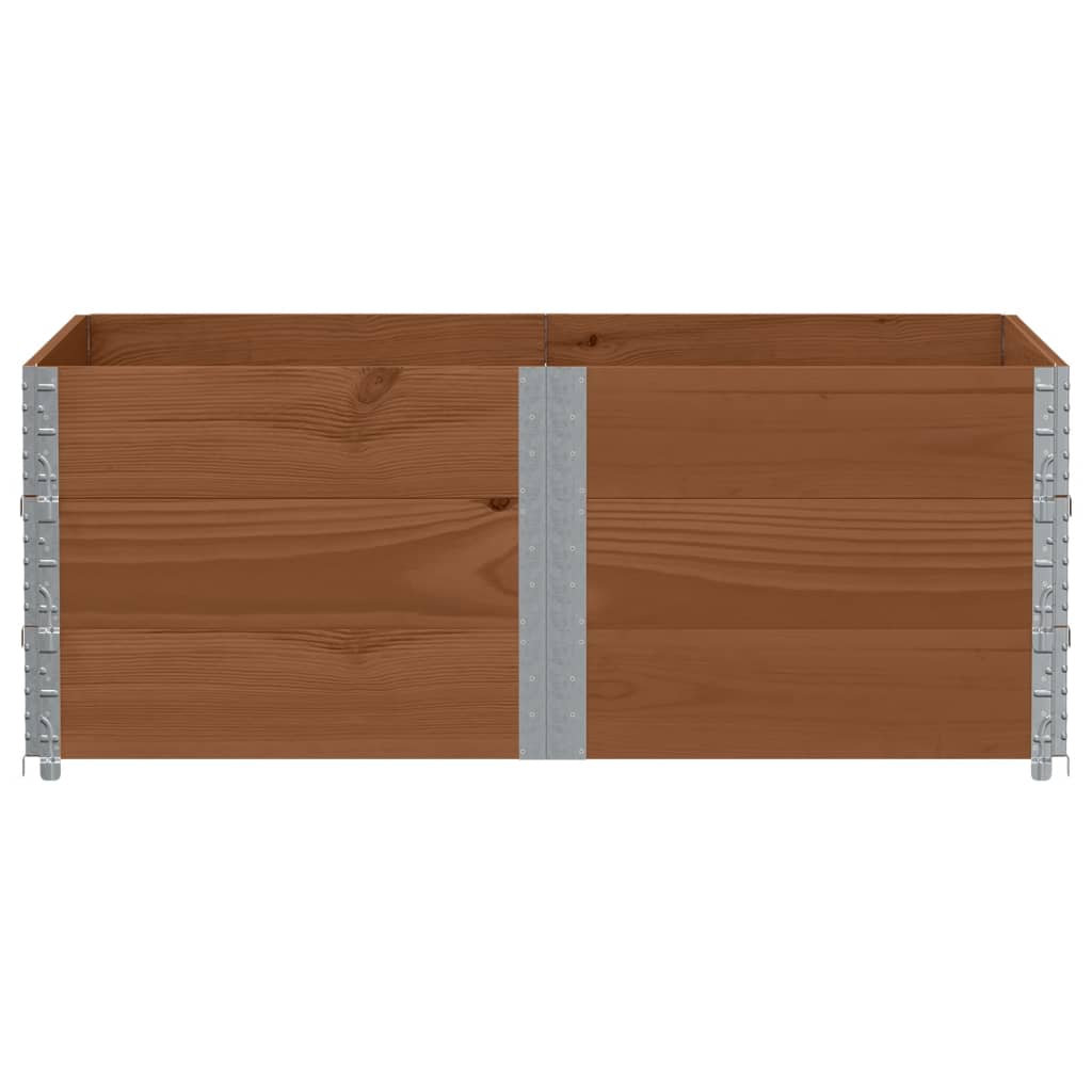VidaXL Palletopzetranden 3 st 150x100 cm massief groenenhout bruin