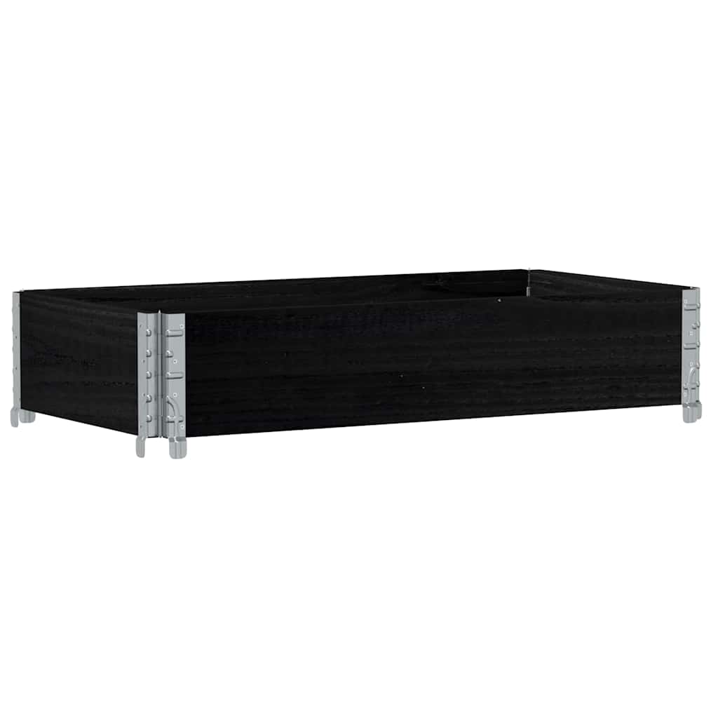 Vidaxl plantenbak 100x50 cm massief groenenhout zwart