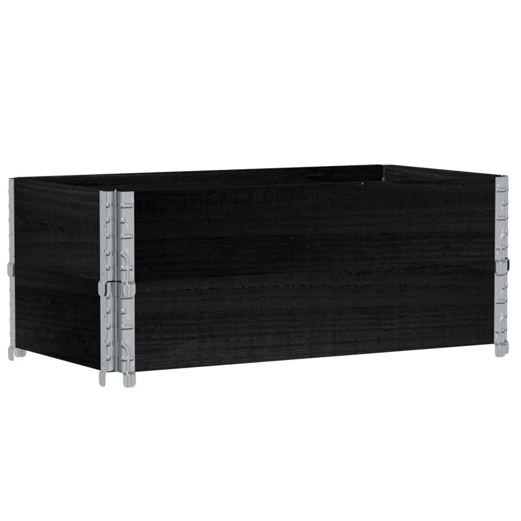 Vidaxl plantenbak 100x50 cm massief groenenhout zwart