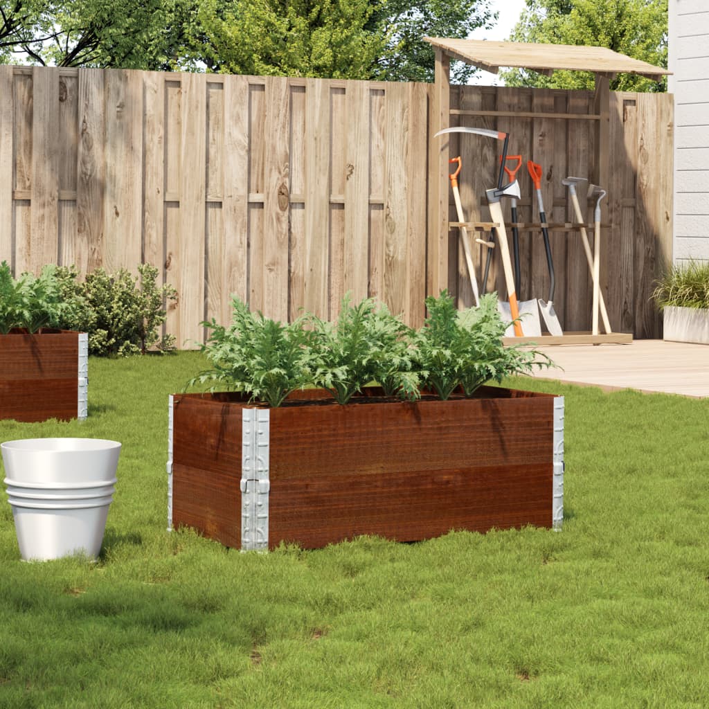 Vidaxl plantenbak 100x50 cm massief groenenhout bruin